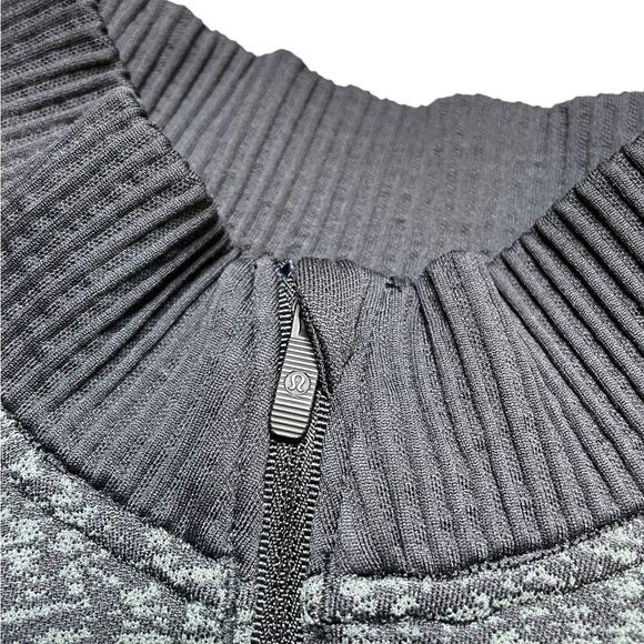 LULULEMON Rest Less Half Zip Black / Dark Cast Size 8 - Picture 7 of 15